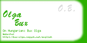 olga bux business card